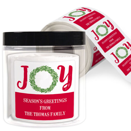 Joy Holiday Gift Stickers